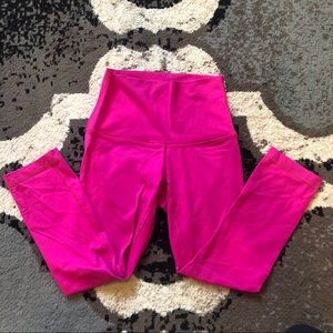 Lululemon Wunder Under High Waist 4 Hot Pink EUC